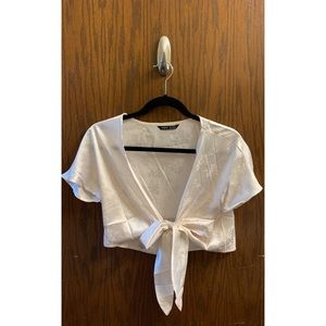 NWOT White Hawaiian shirt, size S